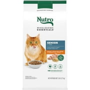 Nutro Wholesome Essentials Senior Dry Cat Food, Chicken \u0026 Brown Rice Recipe, 5 Lbs.